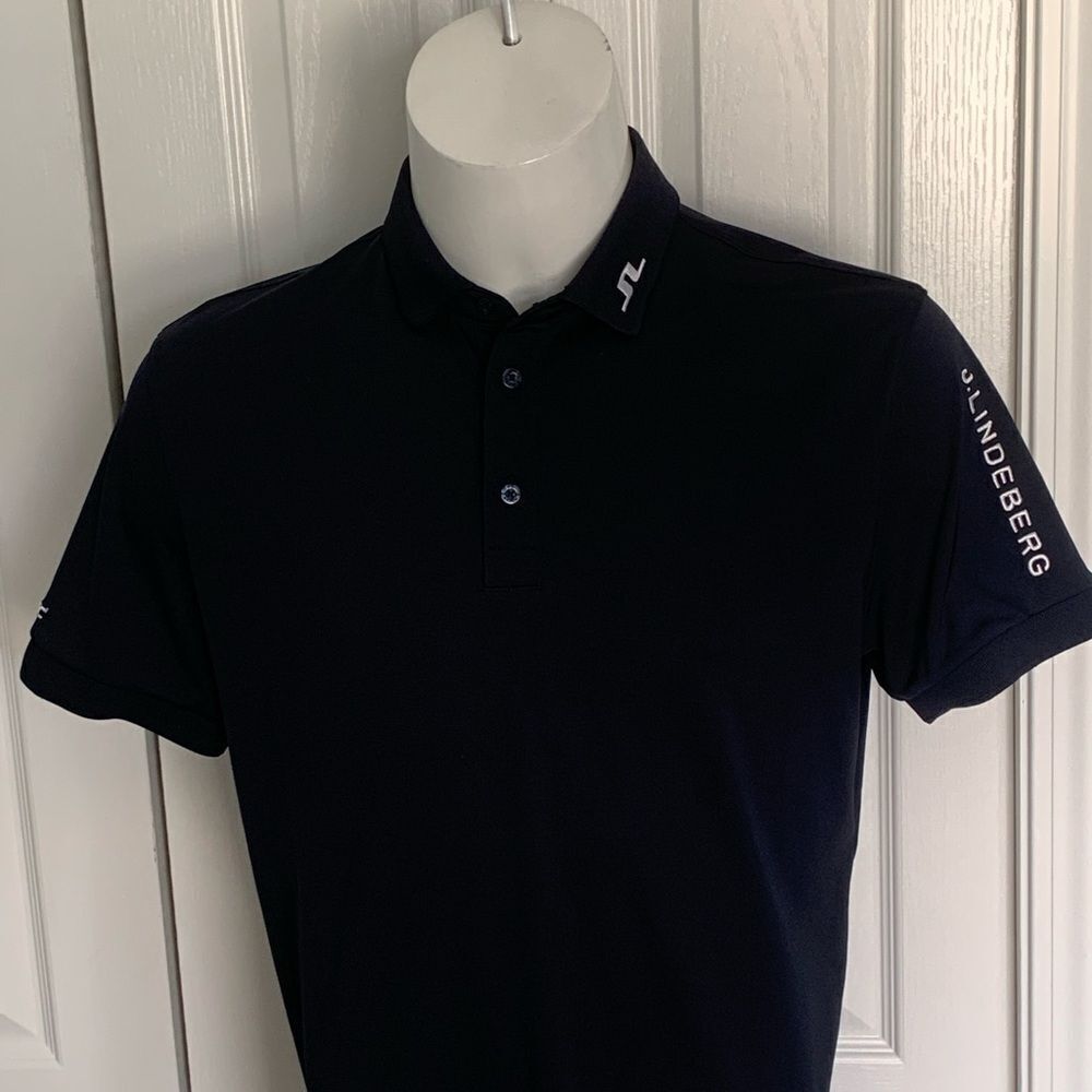 J.Lindeberg Men's navy Polo Shirt